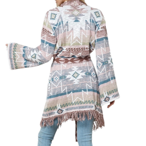 Cowgirl Way Fringe Aztec Cardigan - PREVENTE