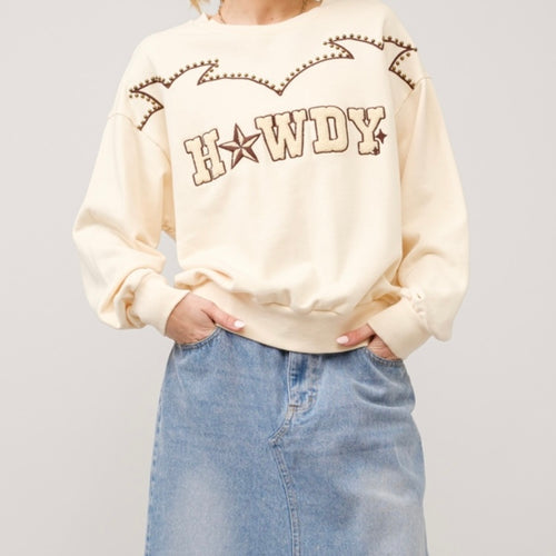 Cowgirl Way Howdy Sweatshirt - PREVENTE