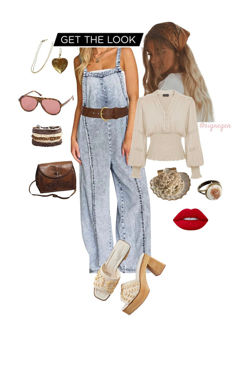 Cowgirl Way-Overall 70s Denim