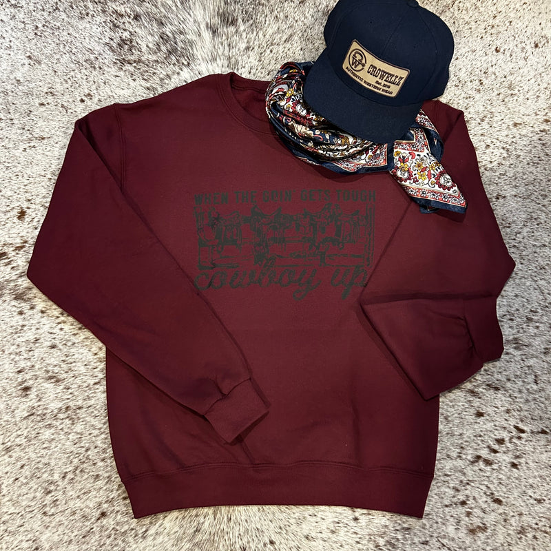 Sweat Crew Neck CW avec logo Cowboy Up