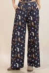 Cow Head Print Slack Pants - Presale