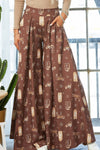 Western Farm Fabric Flare Wide Leg Palazzo Pants - Presale