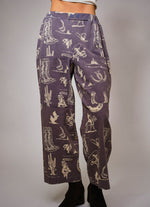 Western Motif Wide Leg Pants - Presale