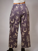 Western Motif Wide Leg Pants - Presale