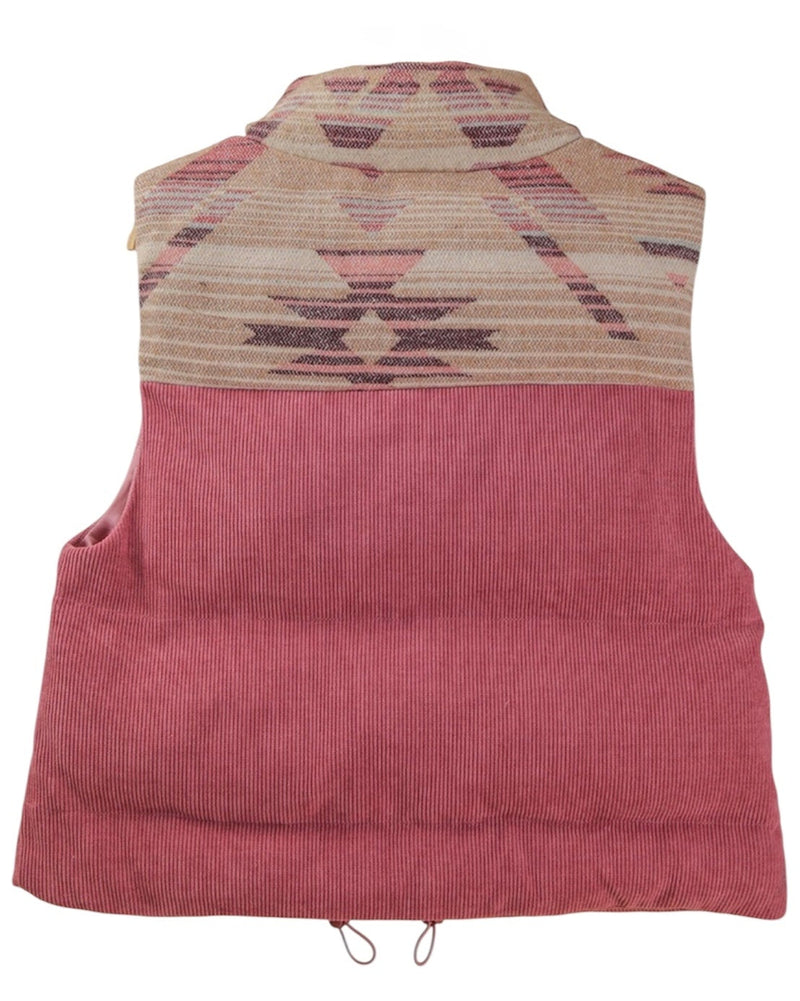 Aztec Corduroy Puffer Vest- PRESALE