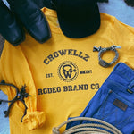 T-Shirt Crowellz à manches longues logo Rodeo Brand Brun